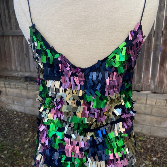 Zara Multicolor Sequin Camisole Top - Picture 3 of 4